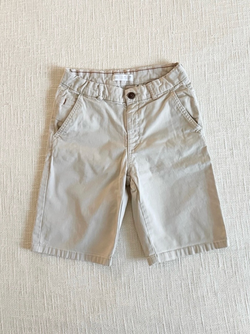 Zara Boys Light Khaki Shorts - Beige